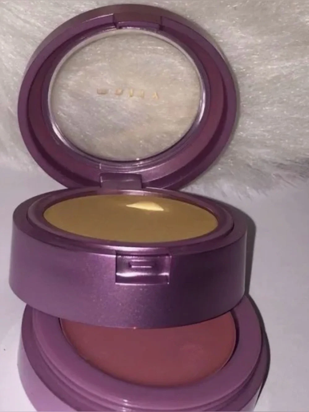 Mally creme concealer and  Blush Duo in light and mauve tones.